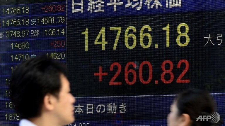 Asia shares mostly up